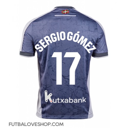 Dres Real Sociedad Sergio Gomez #17 Preč 2025-26 Krátky Rukáv